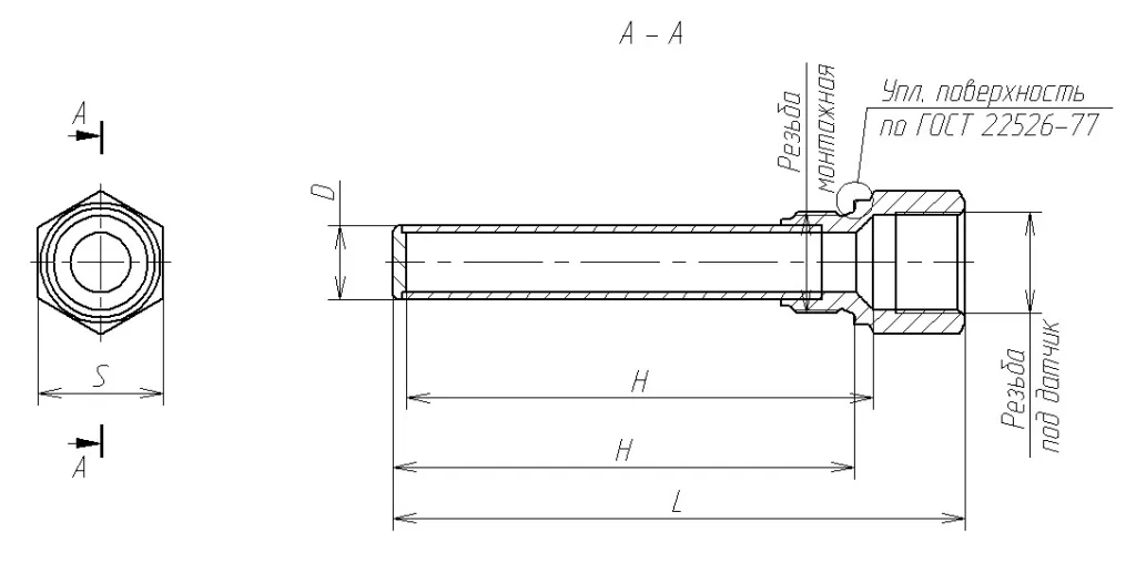 Гильзы защитные ГЗ схема