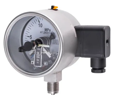 Вакуумметры, мановакуумметры, манометры электроконтактные коррозионностойкие ДВ2010ф Кс, ДА2010ф Кс, ДМ2010ф Кс (Диаметр: 100 мм)