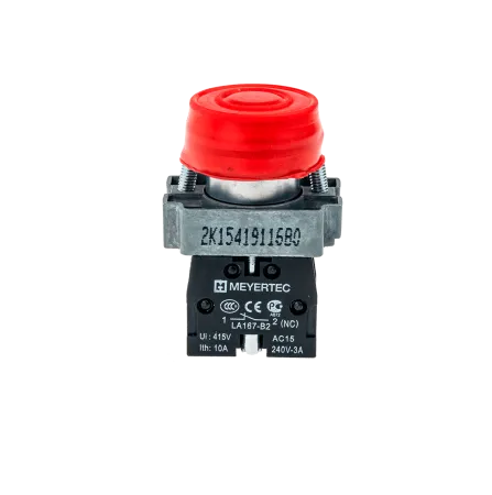 Кнопка в кожухе, красная 1NC