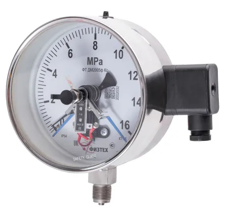 Вакуумметры, мановакуумметры, манометры электроконтактные коррозионностойкие ДВ2005ф Кс, ДА2005ф Кс, ДМ2005ф Кс (Диаметр: 160 мм)