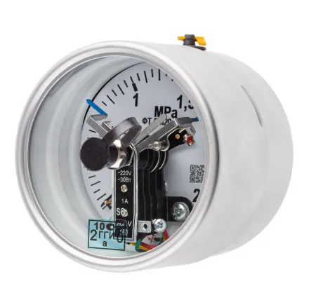 Вакуумметры, мановакуумметры, манометры электроконтактные пылевлагозащищенные ДВ2010ф, ДА2010ф, ДМ2010ф IP54(IP65) (Диаметр: 100 мм)